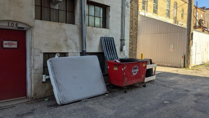 Downtown is an easy target for illegal dumping.